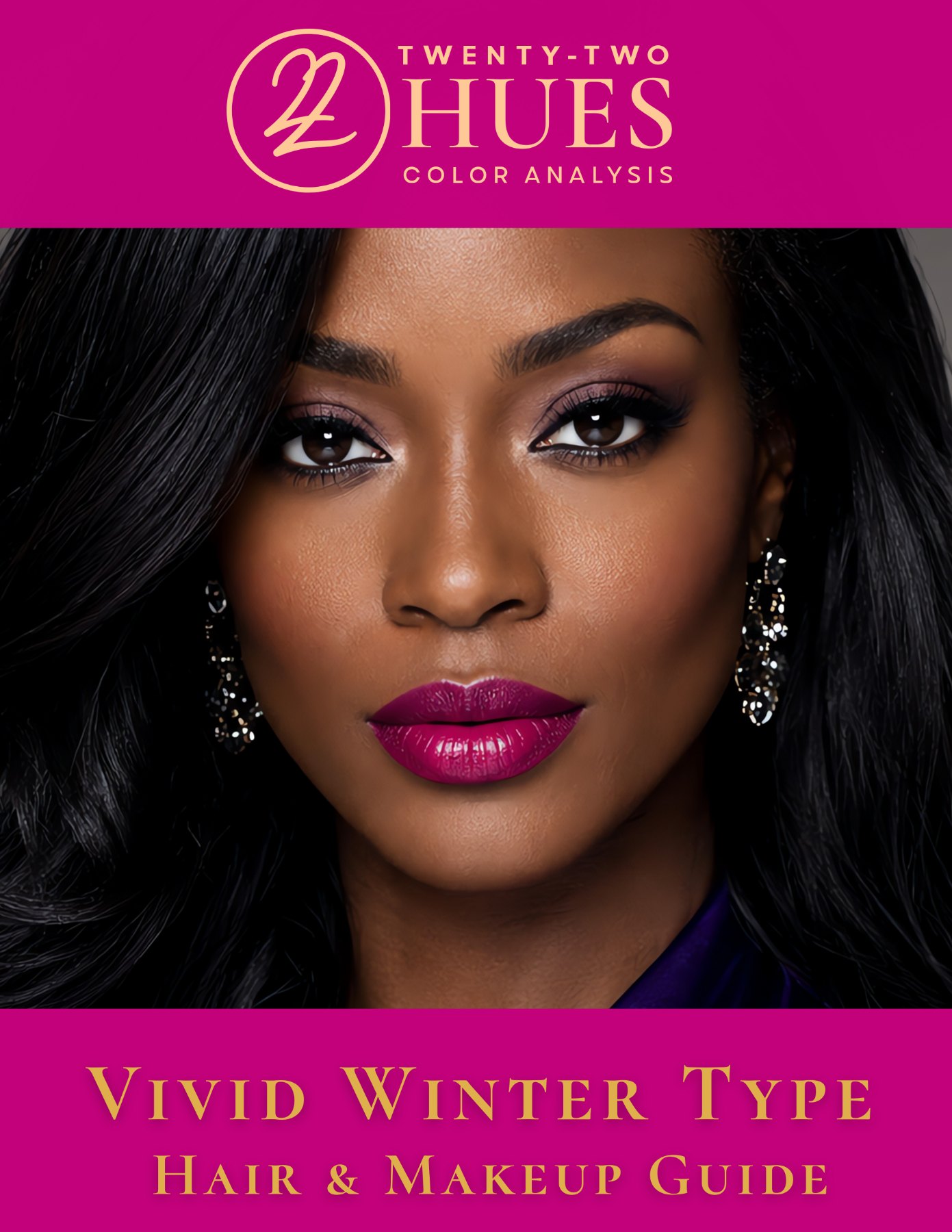Vivid Winter Type Hair and Makeup Guide