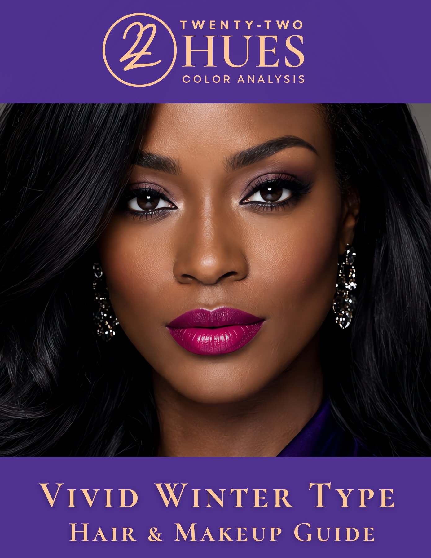 Vivid Winter Type Hair and Makeup Guide